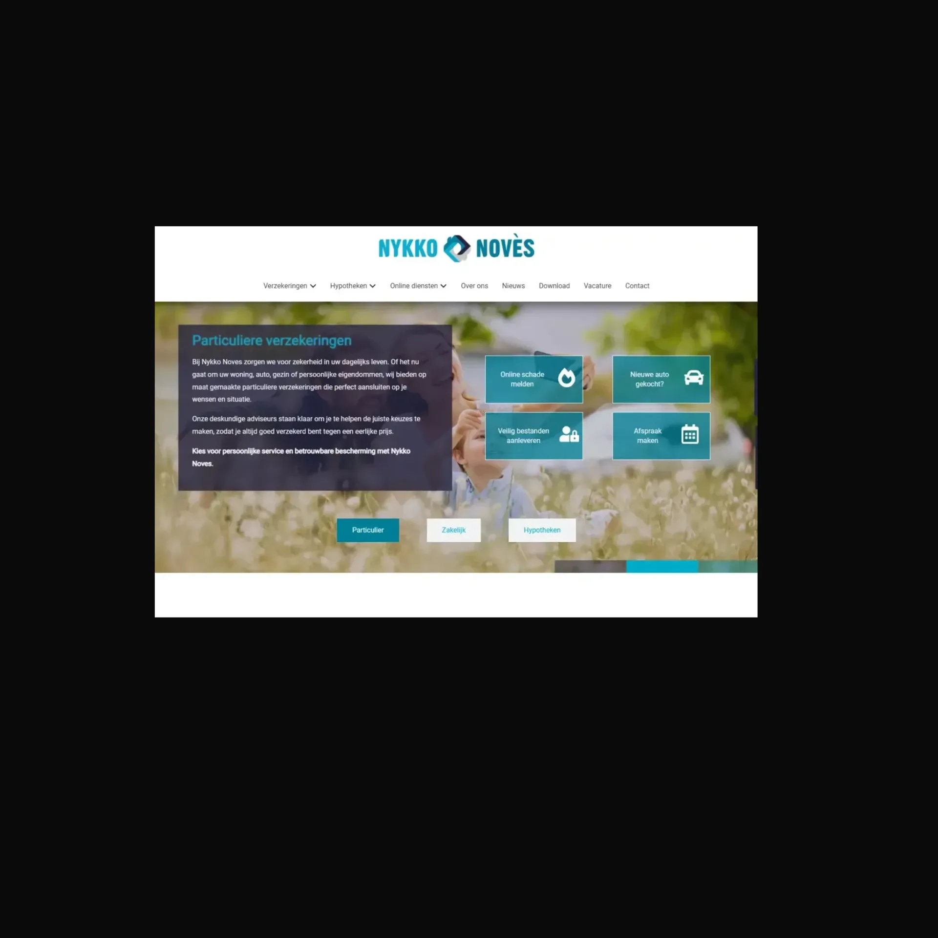 Website van Nykko Novès, gebouwd door AS Support